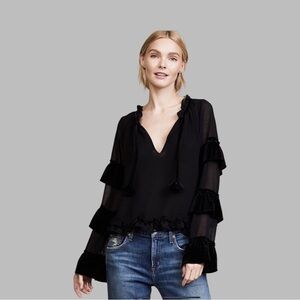 MISA Los Angeles Black Emeline Blouse